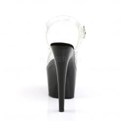 Pleaser ADORE-708 Clear/ Black Platform Sandal