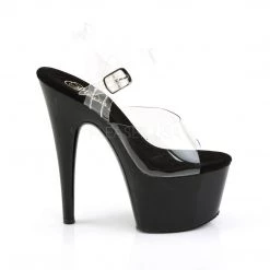 Pleaser ADORE-708 Clear/ Black Platform Sandal