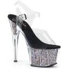 Pleaser ADORE-708CG Clear/Silver Confetti Glitter Platform Sandal Shoes 1 Pleaser ADORE-708CG Clear/Silver Confetti Glitter Platform Sandal Shoes