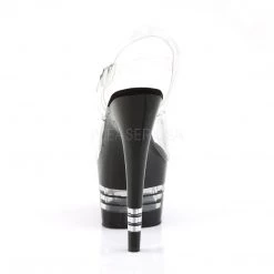 Pleaser ADORE-708LN Clear/Black Platform Sandal 13 Pleaser ADORE-708LN Clear/Black Platform Sandal