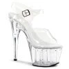 Pleaser ADORE-708LS Clear Platform Sandal Shoes 2 Pleaser ADORE-708LS Clear Platform Sandal Shoes