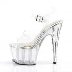Pleaser ADORE-708MMG Clear Platform Sandal Shoes 10 Pleaser ADORE-708MMG Clear Platform Sandal Shoes
