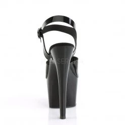 Pleaser Shoes ADORE-708N Black (Jelly-Like) TPU/Black Platform Sandal