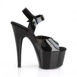 Pleaser Shoes ADORE-708N Black (Jelly-Like) TPU/Black Platform Sandal
