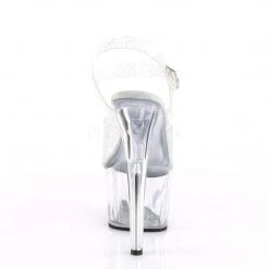 Pleaser ADORE-708N-CK Silver Cracker Hologram TPU/Clear Platform Sandal 11 Pleaser ADORE-708N-CK Silver Cracker Hologram TPU/Clear Platform Sandal