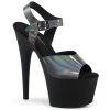 Pleaser ADORE-708N-DT Pewter Hologram TPU Platform Sandal