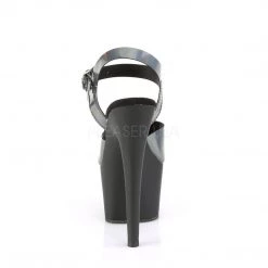 Pleaser ADORE-708N-DT Pewter Hologram TPU Platform Sandal