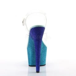 Pleaser ADORE-708OMBRE Clear/Aqua-Blue Ombre Platform Sandal 11 Pleaser ADORE-708OMBRE Clear/Aqua-Blue Ombre Platform Sandal