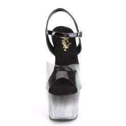 Pleaser ADORE-708T-2 Smoke-Black-Clear Ombre Platform Sandal Shoes