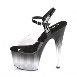 Pleaser ADORE-708T-2 Smoke-Black-Clear Ombre Platform Sandal Shoes