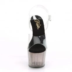 Pleaser Shoes ADORE-708T Clear/Smoke Tinted Platform Sandal