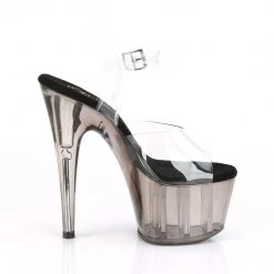 Pleaser Shoes ADORE-708T Clear/Smoke Tinted Platform Sandal