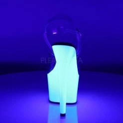 Pleaser ADORE-708UV Clear/Neon White Platform Sandal