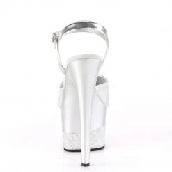 Pleaser ADORE-709-2G Silver Multi Glitter/Silver Multi Glitter Platform Sandal