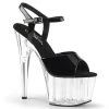 Pleaser ADORE-709 Black Patent/ Clear Platform Sandal Shoes