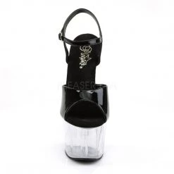 Pleaser ADORE-709 Black Patent/ Clear Platform Sandal Shoes
