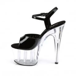 Pleaser ADORE-709 Black Patent/ Clear Platform Sandal Shoes