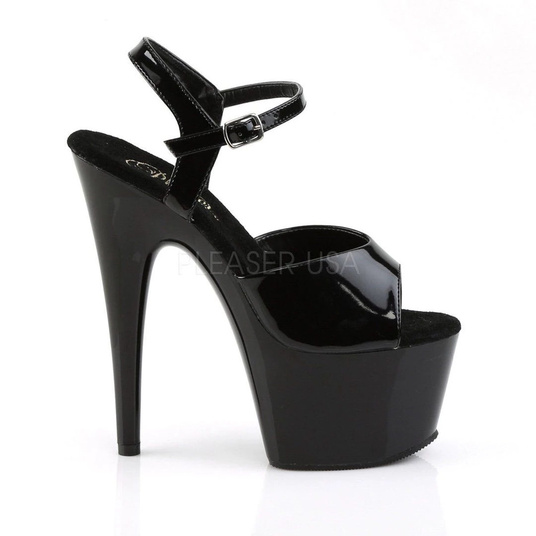 Pleaser ADORE-709 Black Patent Platform Sandal New Arrivals 8 Pleaser ADORE-709 Black Patent Platform Sandal New Arrivals