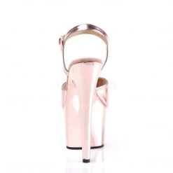 Pleaser ADORE-709 Rose Gold Metallic Pu/Rose Gold Chrome Platform Sandal Coming Soon (Pre-Order)