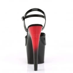 Pleaser ADORE-709BR Black Patent/Red-Black Platform Sandal