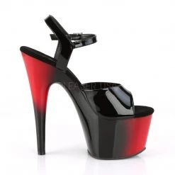 Pleaser ADORE-709BR Black Patent/Red-Black Platform Sandal