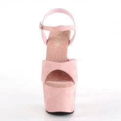 Pleaser Shoes ADORE-709FS Baby Pink Faux Suede/Baby Pink Faux Suede Platform Sandal