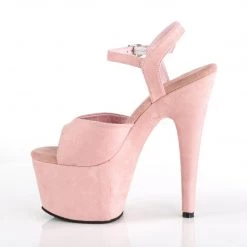 Pleaser Shoes ADORE-709FS Baby Pink Faux Suede/Baby Pink Faux Suede Platform Sandal