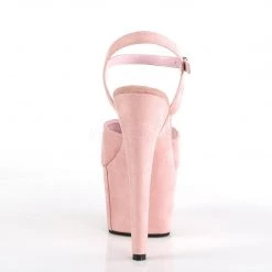 Pleaser Shoes ADORE-709FS Baby Pink Faux Suede/Baby Pink Faux Suede Platform Sandal