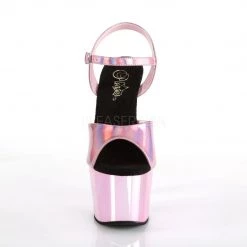 Pleaser ADORE-709HGCH Baby Pink Hologram/Baby Pink Chrome Platform Sandal Shoes