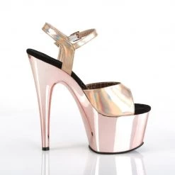 Pleaser ADORE-709HGCH Rose Gold Hologram/Rose Gold Chrome Platform Sandal