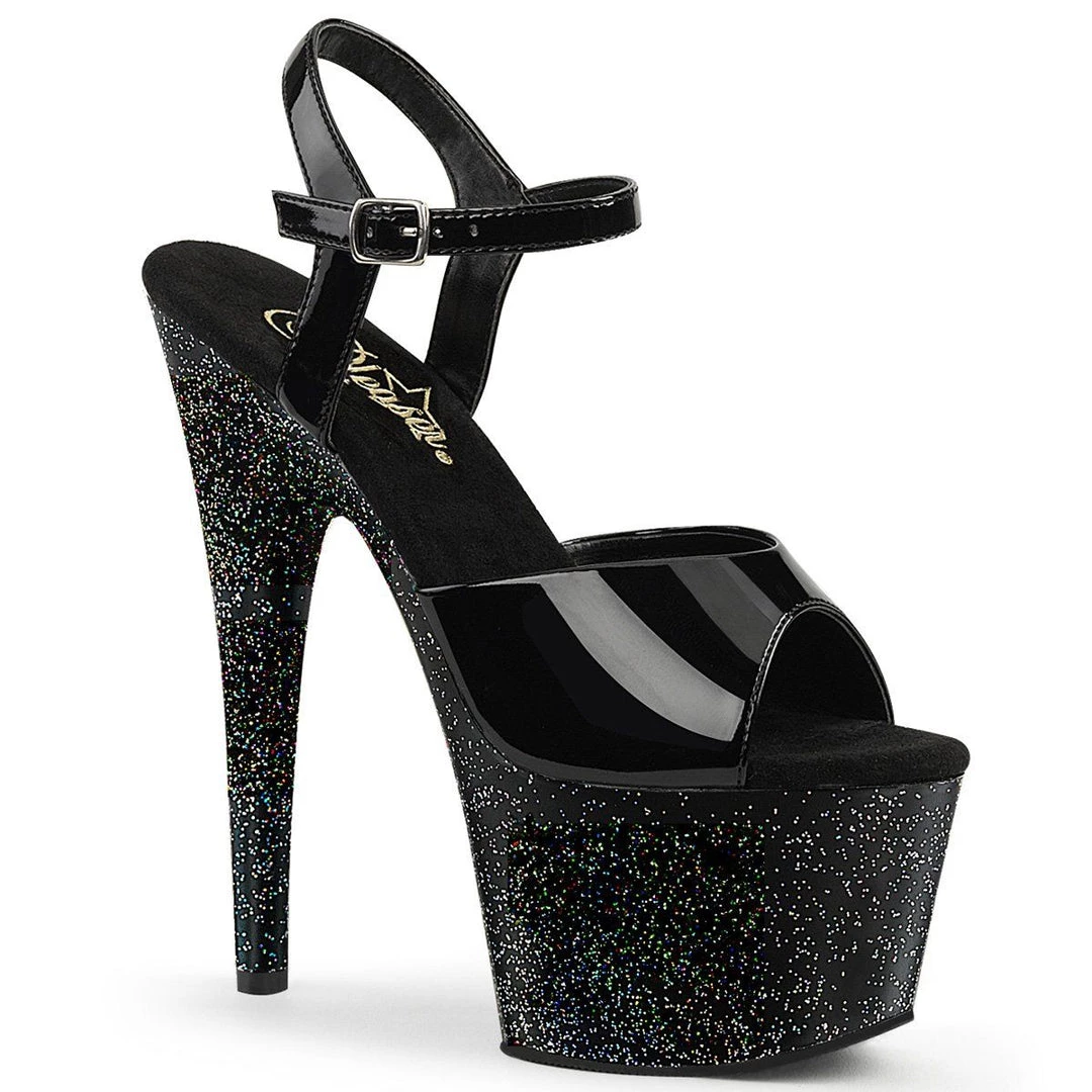 Pleaser Shoes ADORE-709MG Black Patent Platform Sandal 3 Pleaser Shoes ADORE-709MG Black Patent Platform Sandal