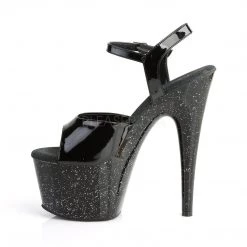 Pleaser Shoes ADORE-709MG Black Patent Platform Sandal 10 Pleaser Shoes ADORE-709MG Black Patent Platform Sandal