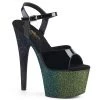 Pleaser ADORE-709OMBRE Black/Emerald-Black Ombre Platform Sandal