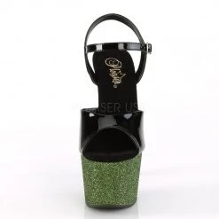 Pleaser ADORE-709OMBRE Black/Emerald-Black Ombre Platform Sandal