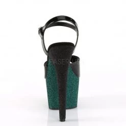 Pleaser ADORE-709OMBRE Black/Emerald-Black Ombre Platform Sandal