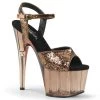 Pleaser Shoes ADORE-710GT Bronze Glitter/Light Bronze Tinted Platform Sandal 1 Pleaser Shoes ADORE-710GT Bronze Glitter/Light Bronze Tinted Platform Sandal