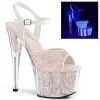 Pleaser ADORE-710UVG Neon Opal Glitter/Neon Opal Glitter Platform Sandal