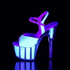 Pleaser ADORE-710UVG Neon Opal Glitter/Neon Opal Glitter Platform Sandal