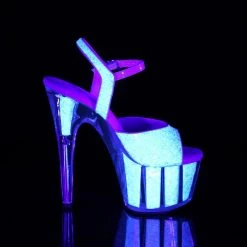 Pleaser ADORE-710UVG Neon Opal Glitter/Neon Opal Glitter Platform Sandal