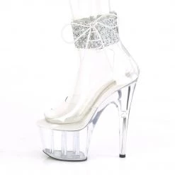 Pleaser ADORE-724RS-02 Clear/ Black Platform Sandal