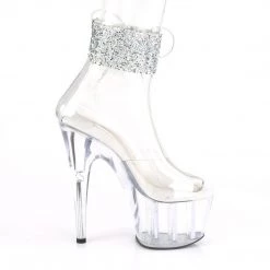 Pleaser ADORE-724RS-02 Clear/ Black Platform Sandal