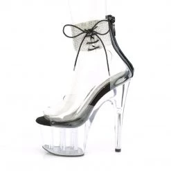 Pleaser ADORE-724RS Clear- Black /Clear Platform Sandal