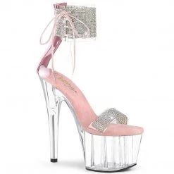 Pleaser New Arrivals ADORE-727RS Clear-Baby Pink/Clear Platform Sandal