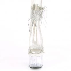 Pleaser ADORE-727RS Clear-Silver/Clear Platform Sandal New Arrivals