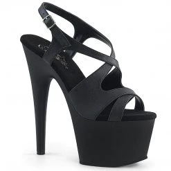 Pleaser Shoes ADORE-730 Black Pu Platform Sandal