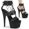 Pleaser Shoes ADORE-761 Black Faux Leather Platform Sandal