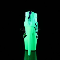 Pleaser ADORE-769UV Neon Green Elastic Band-Patent/Neon Green Platform Sandal Shoes