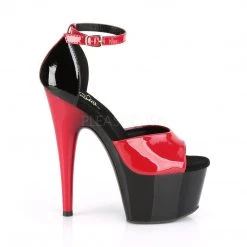 Pleaser ADORE-789 Red-Black Patent/Black-Red Platform Sandal Shoes