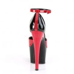 Pleaser ADORE-789 Red-Black Patent/Black-Red Platform Sandal Shoes