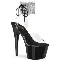 Pleaser ADORE-791-2RS Clear/ Black Platform Sandal